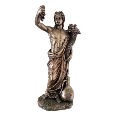 Veronese Cold Cast Bronze Coated Greek Mythology Figurine, Dionysus