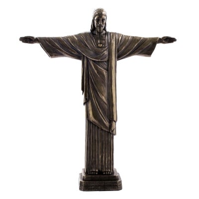 Veronese Cold Cast Bronze Coated Figurine, Christ the Redeemer