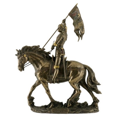 Veronese Cold Cast Bronze Coated Figurine, St. Joan of Arc