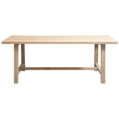 Scotia Timber Trestle Dining Table, 200cm