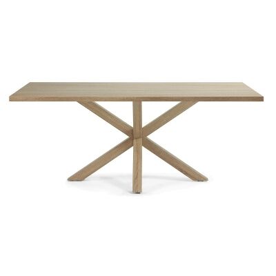 Bromley Engineered Wood & Steel Dining Table, 200cm, Natural