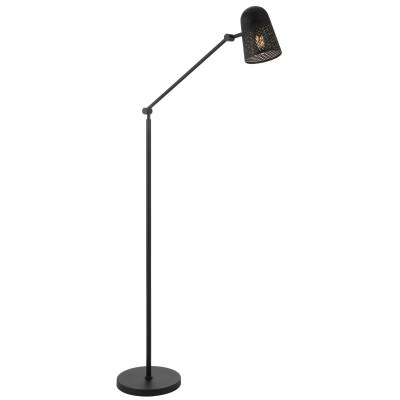Cadena Iron Adjustable Floor Lamp, Black 