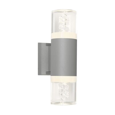 Calgary IP54 Outdoor Up / Down LED Wall Light, Silver