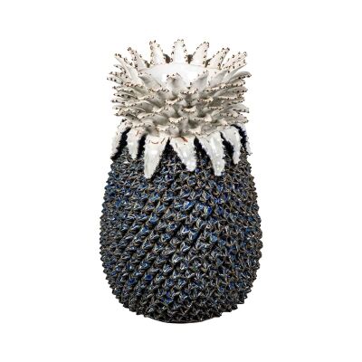 Samia Ceramic Pineapple Vase, Medium, Blue