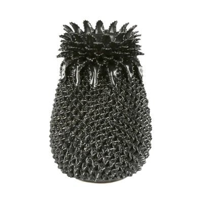 Samia Ceramic Pineapple Vase, Small, Black