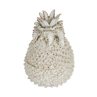 Dalice Ceramic Pineapple Lidded Jar, White