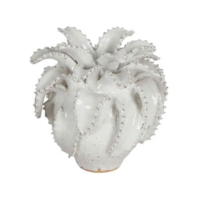 Dalice Ceramic Pineapple Sculpture, White
