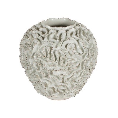 Lito Ceramic Coral Vase, White