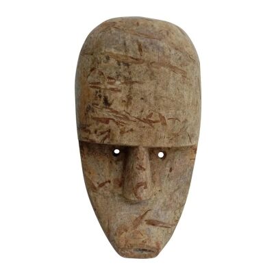 Asha Carved Wooden Mask Sculpture, Large