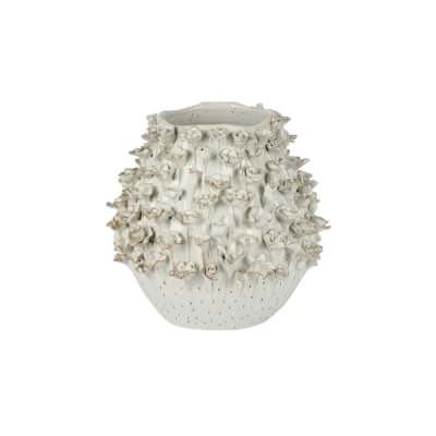Eden Garden Ceramic Vase, White