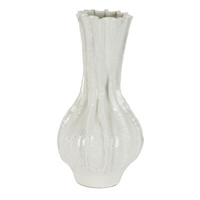 Finn Ceramic Narrow Neck Vase, White