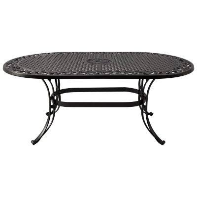 Fiji Cast Aluminium Oval Outdoor Dining Table, 183cm