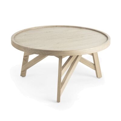 Aimee Mindi Wood Round Coffee Table, 80cm