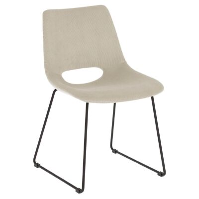 Amarco Corduroy Fabric Dining Chair, Beige