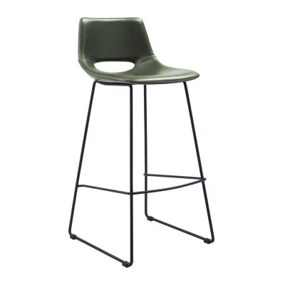 Amarco PU Leather Counter Stool, Green