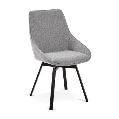 Neal Fabric Dining Chair, Light Grey