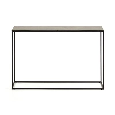 Ruis Ceramic Topped Steel Console Table, 110cm, Iron Moss