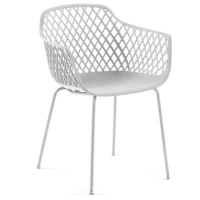 Domo Indoor / Outdoor Dining Armchair, White