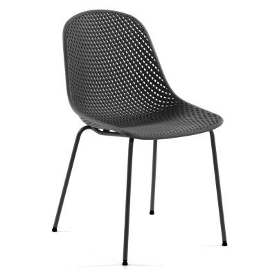 Mercer Indoor / Outdoor Dining Chair, Charcoal
