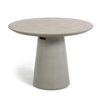 Azkain Cement Outdoor Round Dining Table, 120cm
