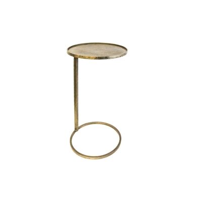 Rodley Iron Couch Side Table, Antique Gold