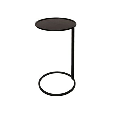 Rodley Iron Couch Side Table, Black
