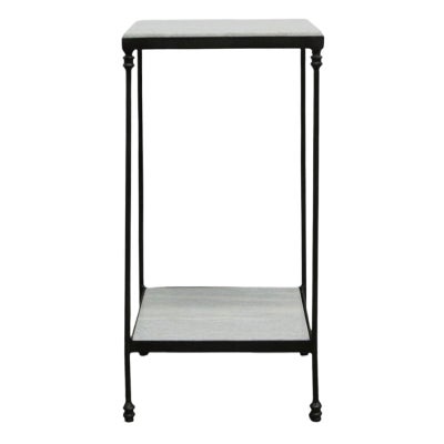 Thorpe Marble & Iron Square Side Table