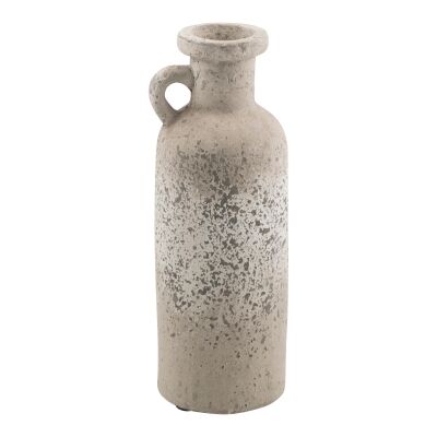 Palmira Terracotta Bottle Vase, Large, Dirty White
