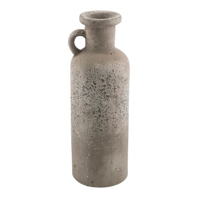 Palmira Terracotta Bottle Vase, Small, Dirty White