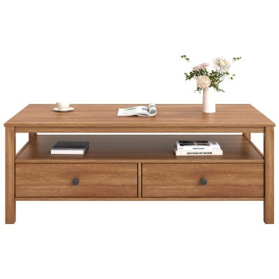Floriana Wooden Coffee Table, 120cm, Walnut