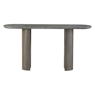 Corwyn Artificial Marble Top Oval Console Table, 150cm