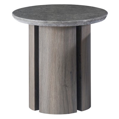 Corwyn Artificial Marble Top Round Side Table