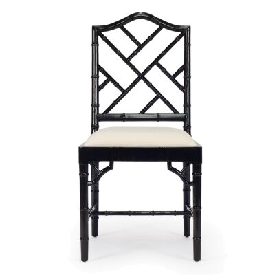 Wichita Mahogany Timber Dining Chair, Black