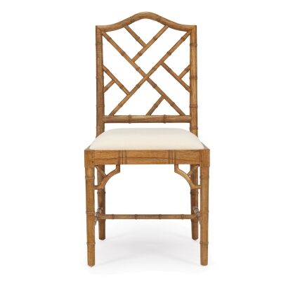 Wichita Mahogany Timber Dining Chair, Weathered Oak