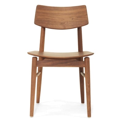 Muse American Walnut Timber Dining Chair, Timber Seat, Walnut