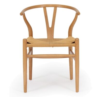 Hanx Replica Hans Wegner Wishbone Chair, Natural / Tan