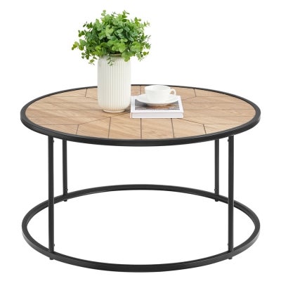 Finch Metal Round Coffee Table, 90cm