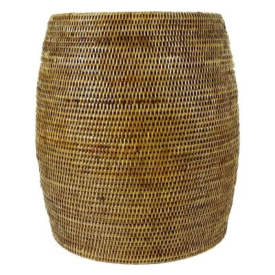 Pindaya Rattan Drum Side Table / Pot, Natural