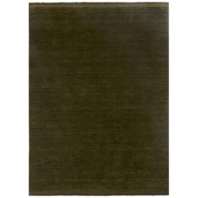 Charleston Hand-Knotted Wool Rug, 400x300cm, Green