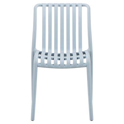 Bertioga Stackable Outdoor Dining Chair, Set of 4, Aqua Blue 