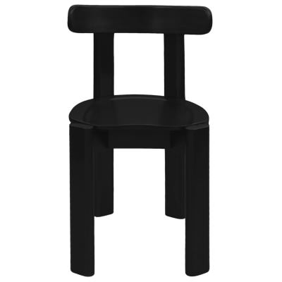 Delphine Mahogany Timber Dining Chair, Black