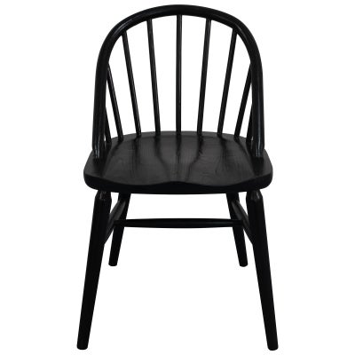 Vera Oak Timber Dining Chair, Set of 2, Black