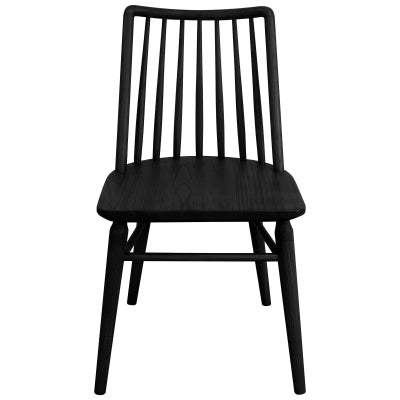 Riviera Oak Timber Dining Chair, Set of 2, Black