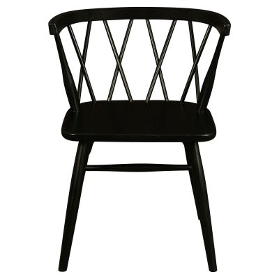 Sierra Oak Timber Dining Chair, Set of 2, Black