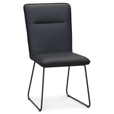 Kozino Leather Dining Chair, Black