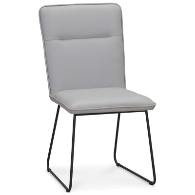 Kozino Leather Dining Chair, Pewter