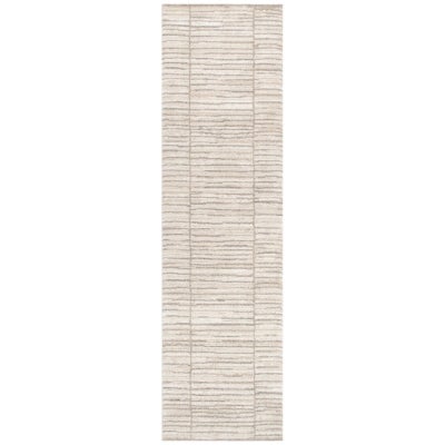 Clara Distressed Thick Lines Modern Runner Rug, 300x80cm