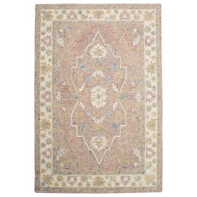 Provincial Tabriz Hand Tuffted Wool Oriental Rug, 450x350cm, Blush