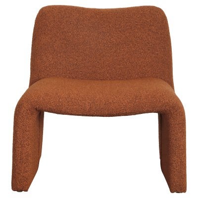 Gosmer Boucle Fabric Accent Chair, Terracotta
