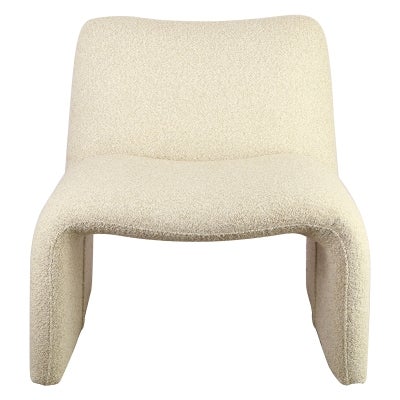 Gosmer Boucle Fabric Accent Chair, Beige